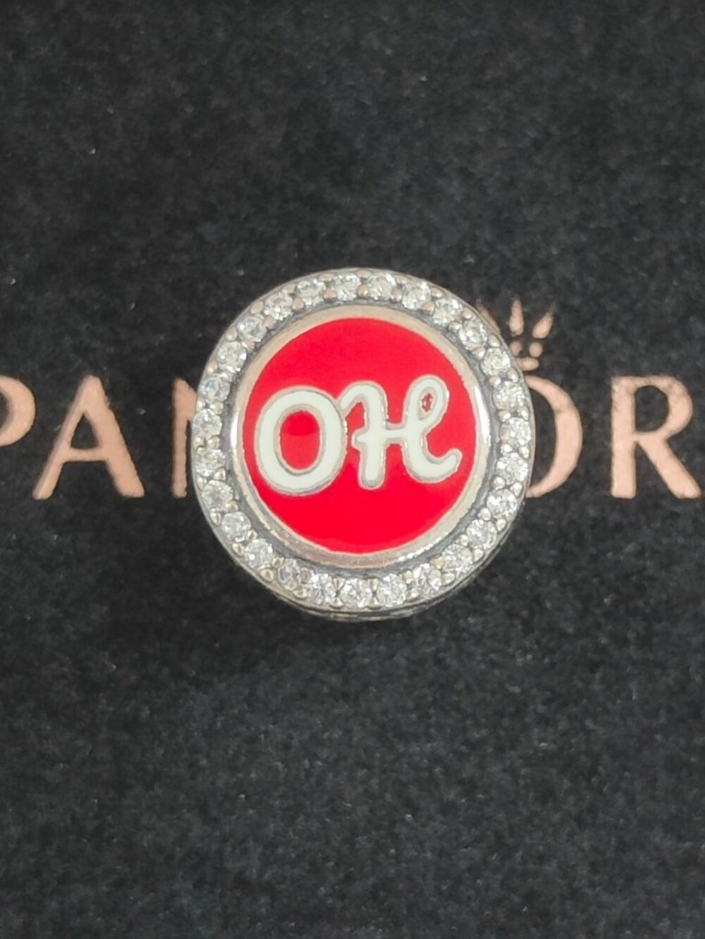 Pandora Ohio State University Exclusive Charm Bead S925 Silver with box
